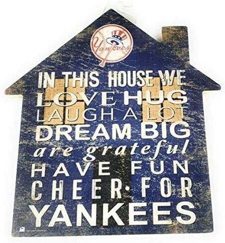 MLB New York Yankees Unisex New York Yankees House Sign, Team Color, 12 inch in Saudi Arabia
