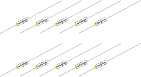 MECCANIXITY 10Pcs Metal Temperature Thermal Fuse RY145 145 °C 293 °F 10A 250V Cutoff Thermal Fuse for Motor Transformer Electric Industrial Home Appliance in Saudi Arabia