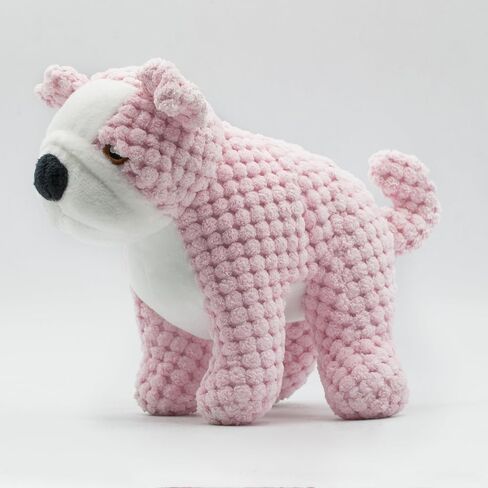 Unique Bulldog Squeaky Dog Toy - Plush Dog Toy Squeaky - Adorable Dog Squeaky Toy - Crinkle Dog Toy with Squeaker - Squeaky Toy for Puppies, Small, Medium and Large Dogs in Saudi Arabia