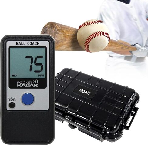 Pocket Radar Ball Coach/Pro-Level Speed Training Tool and Radar Gun with Weatherproof Hard Case with Customizable Foam (6.5 x 5 x 2 Inch) (2 Items) in Saudi Arabia