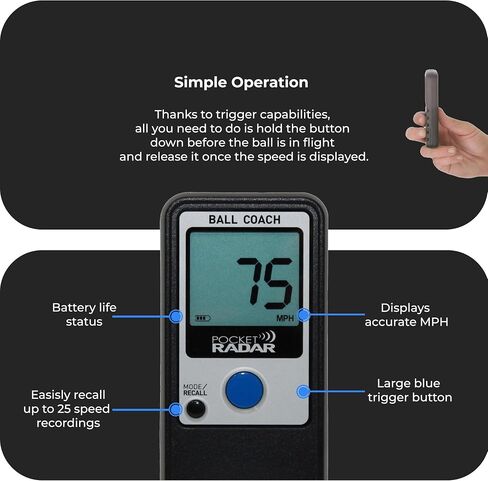 Pocket Radar Ball Coach/Pro-Level Speed Training Tool and Radar Gun with Weatherproof Hard Case with Customizable Foam (6.5 x 5 x 2 Inch) (2 Items) in Saudi Arabia