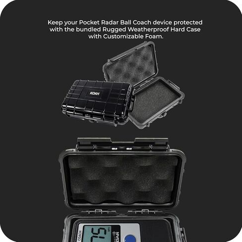 Pocket Radar Ball Coach/Pro-Level Speed Training Tool and Radar Gun with Weatherproof Hard Case with Customizable Foam (6.5 x 5 x 2 Inch) (2 Items) in Saudi Arabia