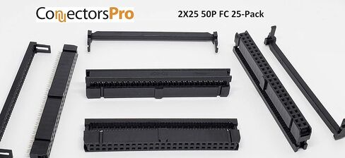 ملحقات الكمبيوتر - موصلات Pro 25 حزمة أنثى 2X25 50P صف مزدوج 2.54 مم 0.1 بوصة مقبس IDC لكابل الشريط المسطح القياسي، موصلات 50 دبابيس in Saudi Arabia