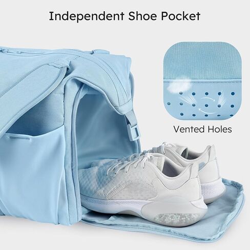 Gym Bag with Shoes Compartment and Wet Pocket Convertible Duffle Bag and Gym Backpack Waterproof Sports Bag with 2 Bottle Holders Multipurpose Weekender Overnight Backpack for Men - Black in Kuwait