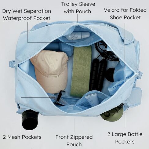 Gym Bag with Shoes Compartment and Wet Pocket Convertible Duffle Bag and Gym Backpack Waterproof Sports Bag with 2 Bottle Holders Multipurpose Weekender Overnight Backpack for Men - Black in Kuwait