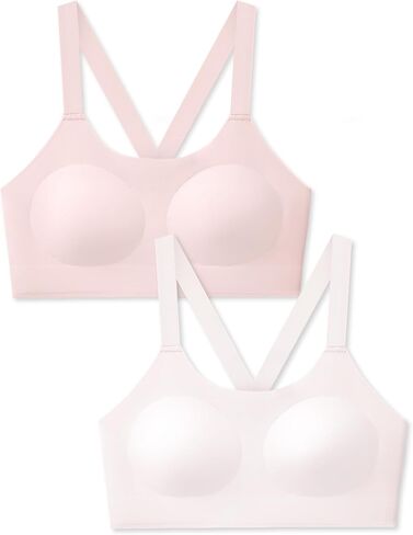 Training Bras for Girls Seamless Teen Girl Bras Ultra Soft Crossback Light Sport Bras Fixed Pads Invisible Teen Bras in Saudi Arabia