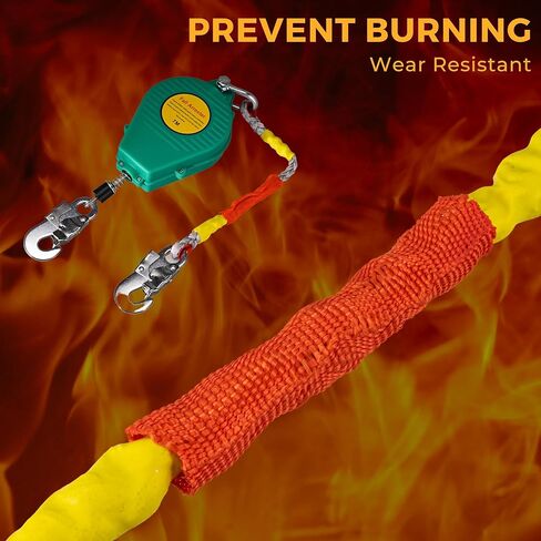 23ft الذاتي التراجع شريان الحياة 330 رطل سقوط صواعق حماية السقوط المزدوج يدور سبائك الصلب هوك لهب أسلاك الفولاذ حبل in Kuwait