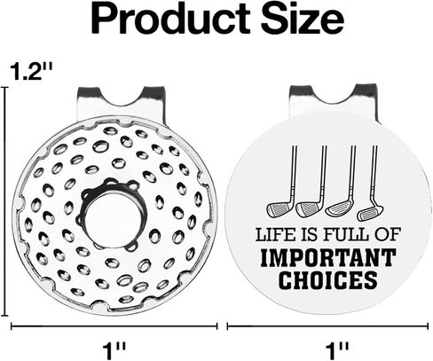 TSUYAWU Life مليئة بالخيارات المهمة، علامة جولف مع مشبك قبعة مغناطيسي، هدية مبتكرة للجولف - إكسسوارات جولف هدايا لمحبي الجولف والرجال والنساء in Kuwait