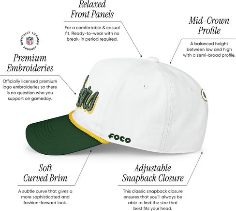 FOCO Men's NFL Team Logo Monty Script Marquee Rf Hat Caps in Saudi Arabia