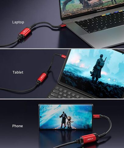 محول JSAUX USB C إلى Ethernet 2.5 جيجا، محول إيثرنت للكمبيوتر المحمول، النوع C (Thunderbolt 4/3) إلى محول شبكة LAN RJ45، محول شبكة 2.5 جيجابت متوافق مع MacBook Air/Pro، Dell XPS، NAS in Saudi Arabia