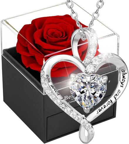 Forever Red Rose Gift Box,Eternal Flower, Preserved Rose, Infinity Real Rose Gift for Girlfriend, Women, Mom, Wife on Christmas, Valentine's Day, Mother's Day, Birthday, Anniversary, Thanksgiving in Saudi Arabia