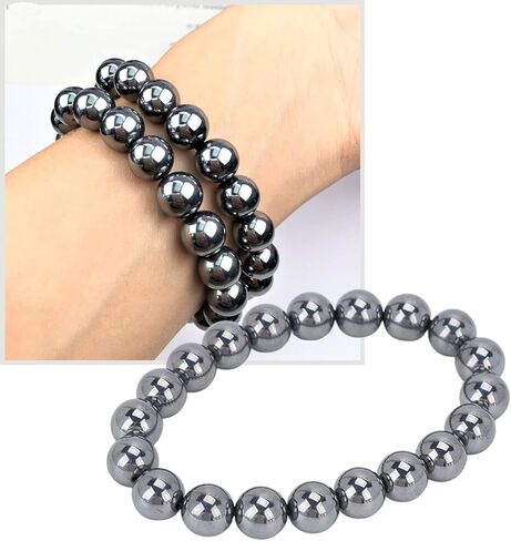 terahertz Stone,terahertz Bracelets,Jewelry Men Women Terahertz Bracelet Fashionable Fatigue Relief Bracelet 9mm in Saudi Arabia