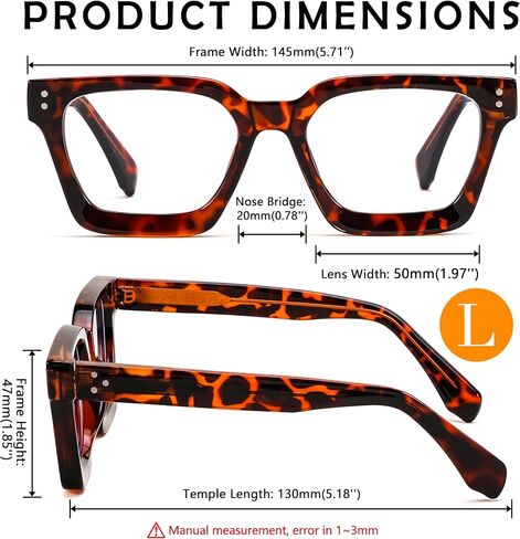FEISEDY Blue Light Blocking Glasses Women Men Chunky Square Computer Glasses B0101 in Saudi Arabia