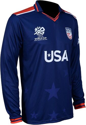 تي شيرت 2024 World Cup New Team USA Jersey T20 Cricket WC USA Cricket Team، أزرق in Saudi Arabia
