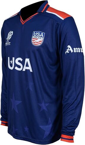 تي شيرت 2024 World Cup New Team USA Jersey T20 Cricket WC USA Cricket Team، أزرق in Saudi Arabia