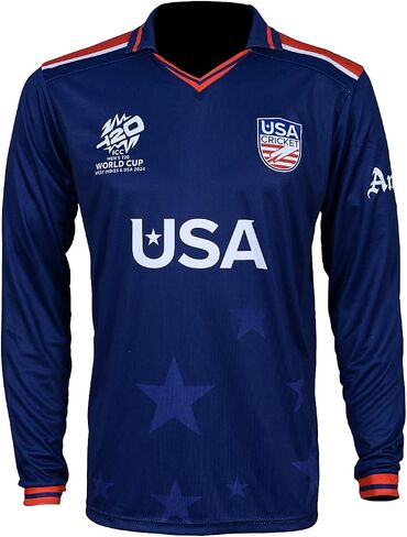 تي شيرت 2024 World Cup New Team USA Jersey T20 Cricket WC USA Cricket Team، أزرق in Saudi Arabia