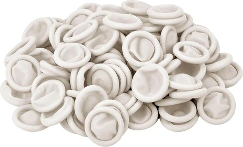 قفازات الأصابع للمطبخ للاستعمال مرة واحدة، 100 قطعة من مهود الأصابع المصنوعة من اللاتكس للاستعمال مرة واحدة، قفازات واقية لأطراف الأصابع، أكمام أصابع مطاطية صناعية (أبيض) in Kuwait