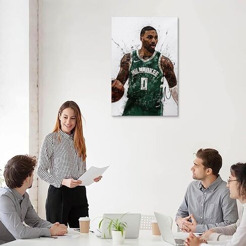 Basketball Star Damian Lillard Watercolor Sports Art Poster Picture Print Modern Family Office Posters. Unframe-style-4, 12x18inch(30x45cm) in Saudi Arabia
