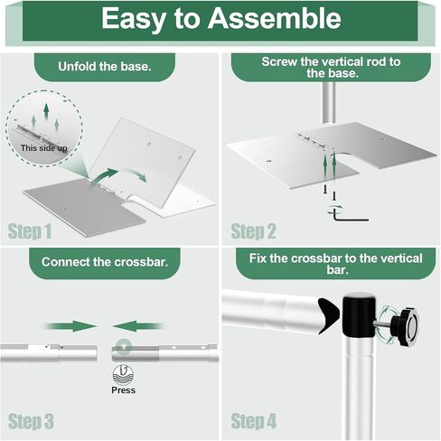 Pipe and Drape Backdrop Stand Kit 10x10ft, Heavy Duty Backdrop Stand, Adjustable Metal Background Stand Backdrop for Parties Wedding Birthday Decoration Photography Photo Booth in Kuwait