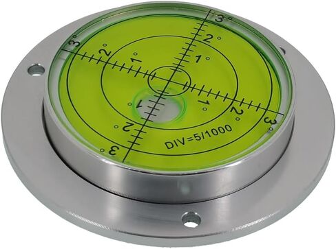 Metal Horizontal Bubble Cow Eye Level Universal Horizontal Bubble Flange Water Bubble Level Horizontal Bubble Small Household (80 * 13.5mm) in Saudi Arabia