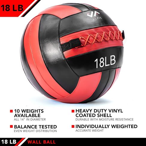 JFIT Wall Ball, 10 LB, Gray/Black in Kuwait
