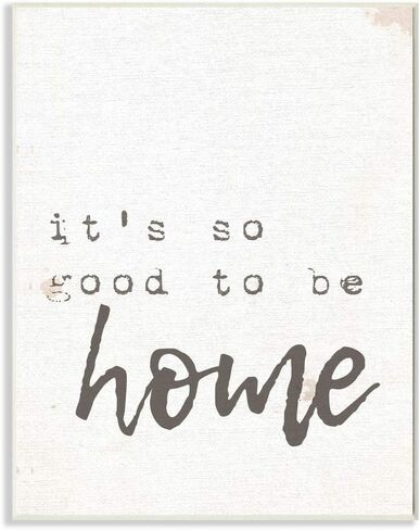 Stupell Industries Its So Good to Be Home Typewriter Typography Canvas Wall Art, 36 x 48, Design by Artist Daphne Polselli in Saudi Arabia