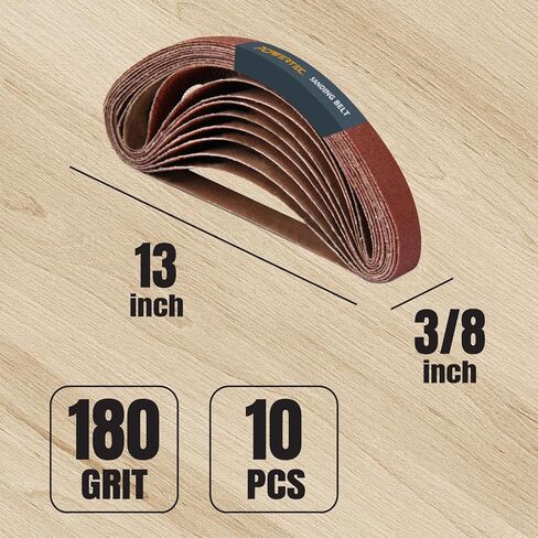 POWERTEC 3 x 18 Inch Sanding Belts, 10 Each of 40/60/80 Grits, 30PK, Aluminum Oxide Belt Sander Sanding Belt Assortment for Portable Belt Sander, Wood & Paint Sanding, Metal Polishing (110804) in Saudi Arabia