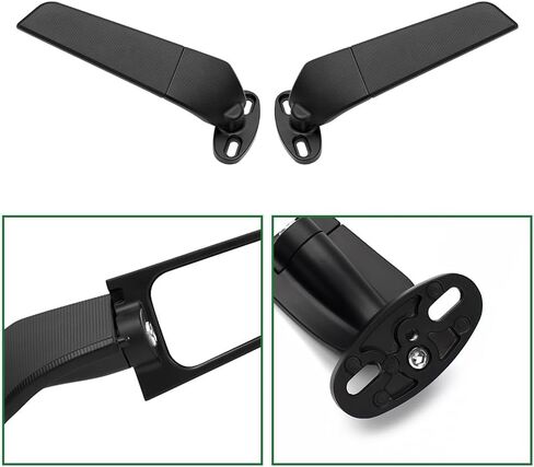 XINGWU مرايا الرؤية الخلفية للدراجات النارية مرآة الجناح تناسب النينجا هوندا سوزوكي ياماها المرايا الجانبية الدوارة القابلة للتعديل (UN-AC) in Kuwait