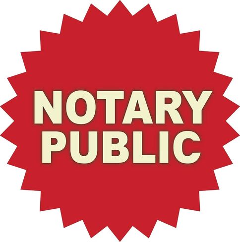 Notary Public 4"x4" Sticker Decal Vinyl Business Store Office in Saudi Arabia