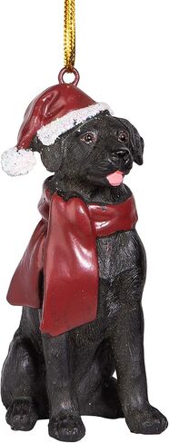 Design Toscano Labrador Retriever Holiday Dog Christmas Tree Ornament Xmas Decorations, 3 Inch, Black LAB in Saudi Arabia