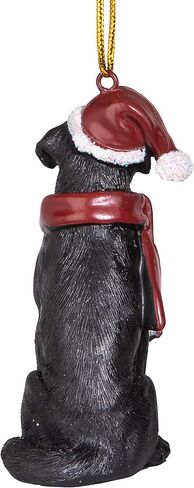 Design Toscano Labrador Retriever Holiday Dog Christmas Tree Ornament Xmas Decorations, 3 Inch, Black LAB in Saudi Arabia