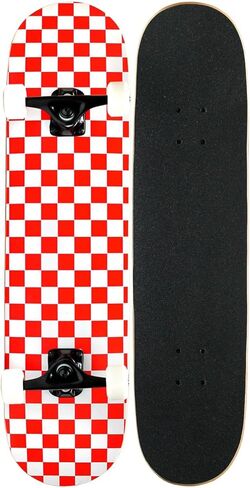 KPC Complete Skateboard - Pro Style Quality - Maple 7-Ply Deck, Aluminum Trucks, Urethane Wheels, Precision Bearings - The Perfect Beginners First Board in Kuwait