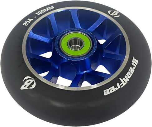 B BREAKFREE 2 PCS Polyurethane Replacement Scooter Wheels 100 mm with ABEC-9 Bearings for Outdoor & Indoor in Saudi Arabia
