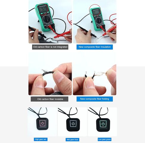 Dioche Clothes Heating Pads, USB Electric Cloth Heating Pad, Portable 3 Gear Temperature Heated Sheet for Vest Clothes in Saudi Arabia