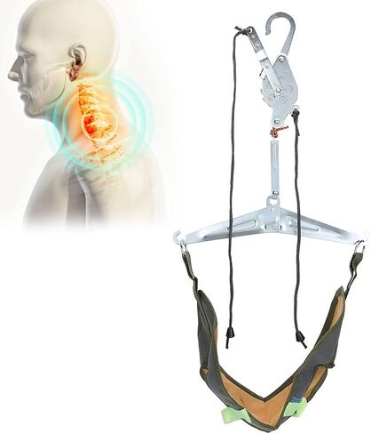 Neck Stretcher Cervical Traction Device, Hammock for Neck Stretcher, Portable Neck Support Fixation Traction Device for Spinal Decompression Neck Relaxing Pain Head in Saudi Arabia