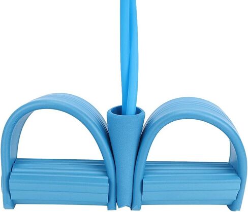 Pedal Resistance Band, 2-Tube Fitness Ankle Puller Yoga Handle Bands Exerciser, Multifunction Trainer Workout Women Tension Rope for Body X Abdomen, Waist, Arm, Tummy Exercise Stretching Training in Saudi Arabia