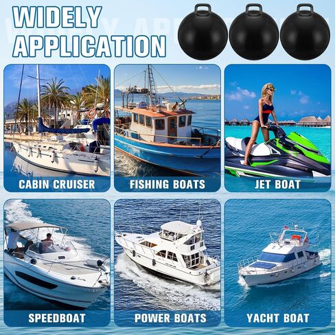 4 Pcs 24'' Inflatable Boat Bumper for Docking Big Bumper Inflatable Round Ball Large Boat Buoys Bumpers for Marine Fishing Pontoon Yachts Tie up Raft in Saudi Arabia