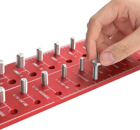 جهاز فحص خيط الصواميل والترباس HFS(R)، مقياس معرف الترباس والصواميل القابل للتركيب على الحائط، 28 مقاسًا للخيوط المترية والقياسية in Kuwait