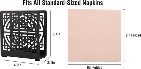 Black Metal Napkin Holder Latticework Design Upright Tissue Dispenser Modern Tabletop Decor for Dining Table Home Coffee Bar Restaurant Picnic (Grille 1) in Saudi Arabia