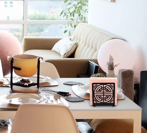 Black Metal Napkin Holder Latticework Design Upright Tissue Dispenser Modern Tabletop Decor for Dining Table Home Coffee Bar Restaurant Picnic (Grille 1) in Saudi Arabia