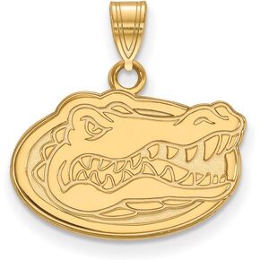 Sterling Silver w/GP LogoArt University of Florida Small Pendant