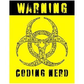 Coding Nerd Computer Programmer Funny Warning Art Print Decor - Computer Nerd Geek Humor - 11x14 Unframed Decorative Wall Art Photo Gift - Dorm, Apartment, Office Decor - Accessories Under $15