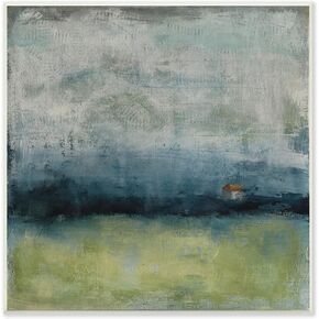 Stupell Industries Abstract Stormy County Home Landscape Murky Grey Sky, Designed by Judi Bagnato Wall Plaque, 12 x 12, Blue