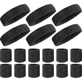 18 قطعة مجموعة عصابة الرأس عقال معصمه مجموعة عصابات رياضية مجموعة عصابة رأس مخططة مجموعة 80s العصابات 90s عقال 70s عقال للنساء in Kuwait