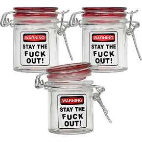2.5" Mini Storage Jar Set of 3: Stay The F Out