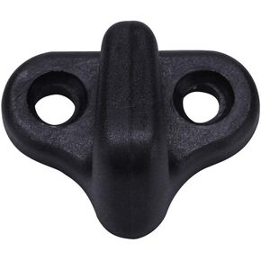 Kayak Lashing Hooks,4pcs Nylon Lashing Hook,Kayak Lashing Hooks J Hooks Nylon Bungee Hooks J Shape Hooks Replacement Black with Flat Head Screws for Kayak Canoe Paddle Board Boat Deck Rigging Kit