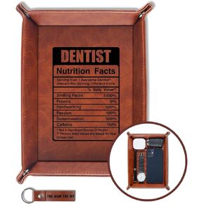 INNObeta Dentist Gift, Dentist Gifts, Valet Tray for Male, Men, Bedside Tray with Keychain - Dentist Nutrition Facts