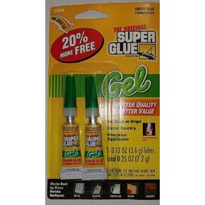 The Original Super Glue Cyanoacrylate Gel, 0.12 Oz Each, 2 Tubes in Kuwait