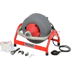RIDGID 53117 K-3800 W/C-32 Drum Machine For 3/4" To 4" Drain Lines, with C-32 3/8" x 75'. Inner Core Cable & Tool Set, 115V