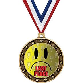 Crown Awards Gold Last Place Medals - 2.5" Gag Last Place Award Medals Prime